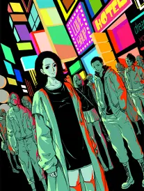 墨线江湖漫画改卡面,水墨线条与刀影